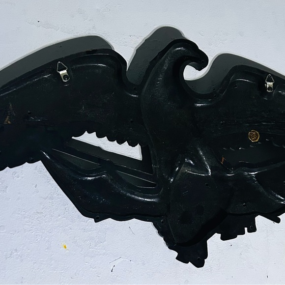 🧨28” Vintage 1959 Rare Molded Plastic Eagle Shield Wall Hanging USA 🧨 - Picture 2 of 4